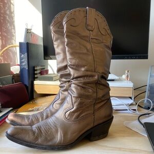 Gold Metallic Women's Cowboy Boots